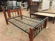 Kitanda cha 4x6 - Mbao ya Mahogany na Chuma - 1