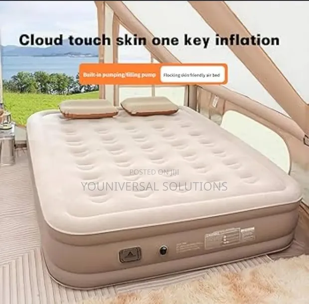 200x150x40cm Rechargeable Self-Inflating Double Air Mattress - 1