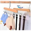 Wooden Wardrobe / Closet Hanger with 14 Hooks - 1