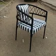 Kiti cha Kisasa cha Nje/Balcony, Nyeusi na Nyeupe - 1