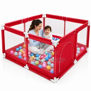 Red Square Baby Playpen Mpya - Large Kids Safety Play Yard