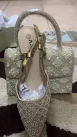 Sandali za Kike za Mguu Juu Zenye Luster na Laini - Dhahabu - 2