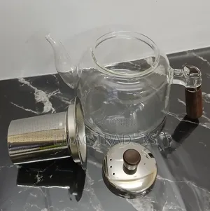 Kopo la Chai la Kioo la Premium 1.2L na Chuio na Mpini wa Mianzi