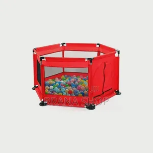 New Red Hexagonal Baby Playpen - Spacious Kids Activity Yard