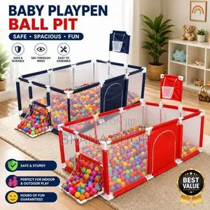 Premium Red Rectangular Baby Play Yard - Large Activity Pen