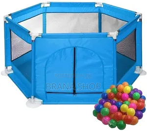 New Blue Hexagonal Baby Playpen - Large Kids Activity Yard