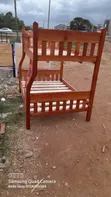 Brown Double Decker Bed | 4x6 Bottom + 3.5x6 Top - 1
