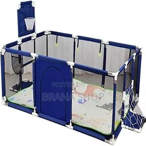 Mpya Navy Blue Mstatili Playpen ya Mtoto - Eneo Kubwa la Kuchezea Watoto