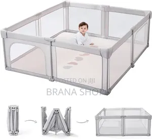 Premium Grey Baby Activity Center - Large Kids Playpen