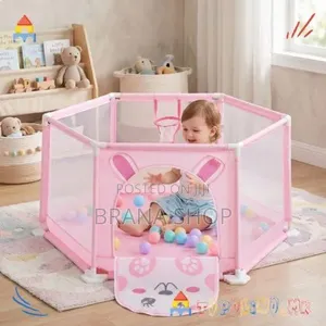 New Pink Hexagonal Baby Playpen - Large Kids Activity Yard