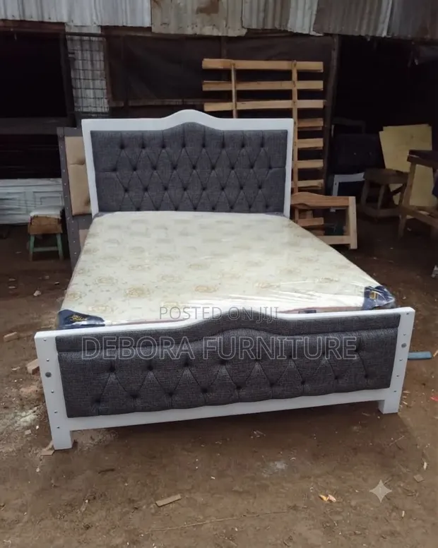 5x6ft Bed Frame with Mattress - 1