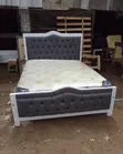 5x6ft Bed Frame with Mattress - 1