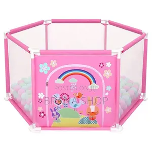 Premium Pink Hexagonal Baby Play Yard