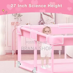 New Pink Square Baby Playpen - Large Kids Play Yard