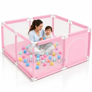 Unique Pink Square Baby Playpen - Spacious