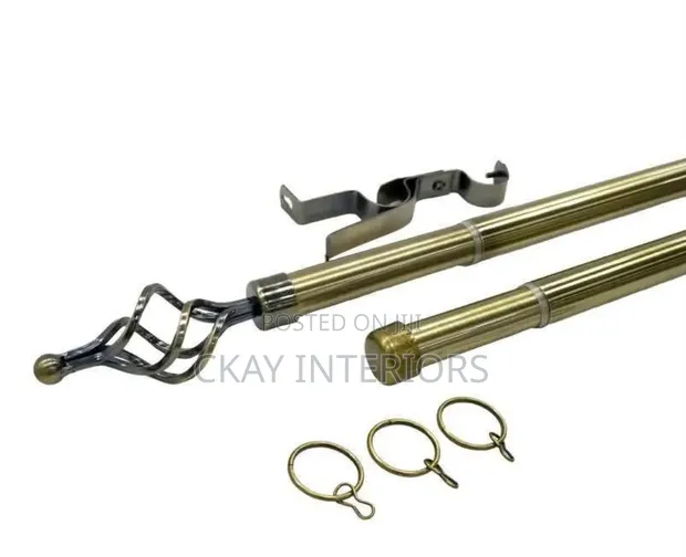 Fimbo za Pazia 2m Double Adjustable - Mpya Kabisa - 1