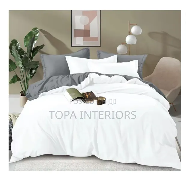 Set ya Duvet Cover ya Pamba Nyeusi - 1