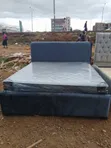 Kitanda cha Velvet cha Sakafu 6x6 na Godoro - 2
