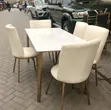 Meza ya Kulia Chakula ya Marumaru - Ya Watu 5 - 2