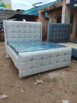 Modern Chesterfield Puffy Bed Frame with Mattress (Queen) - 1