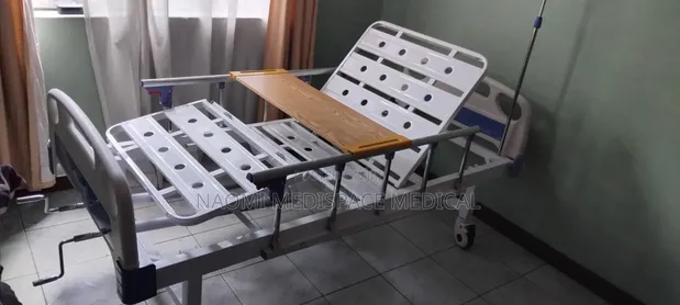 ABS Two Crank Hospital Bed with Mattress - 1