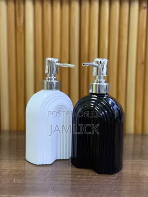 Ribbed Ceramic Soap Dispenser - Brand New