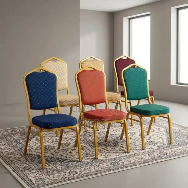 Padded Fabric Conference Chair - Red - 1