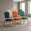 Padded Fabric Conference Chair - Red - 1