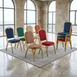Padded Fabric Conference Chair - Red - 4