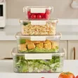 4pcs Stackable Multipurpose Food Storage Containers - 1