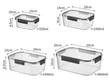 4pcs Stackable Multipurpose Food Storage Containers - 3