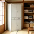 4-Door Steel Office Cabinet with 2 Central Drawers - 1