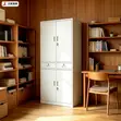 4-Door Steel Office Cabinet with 2 Central Drawers - 2