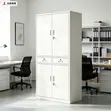 4-Door Steel Office Cabinet with 2 Central Drawers - 3