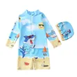 Boys Two-Piece Swimming Gear with Hat - 2