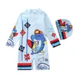 Boys Two-Piece Swimming Gear with Hat - 3