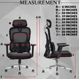 Kiti cha Ofisi cha Ergonomic chenye Msaada wa Mgongo - 3