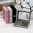 Velvet Jewellery Organizer Box with Glass Lid - 1