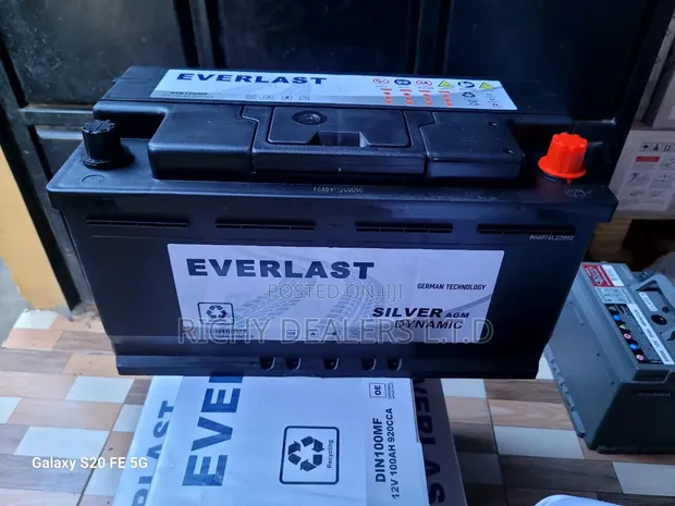 Everlast Din100 100Ah AGM Betri ya Gari - 1