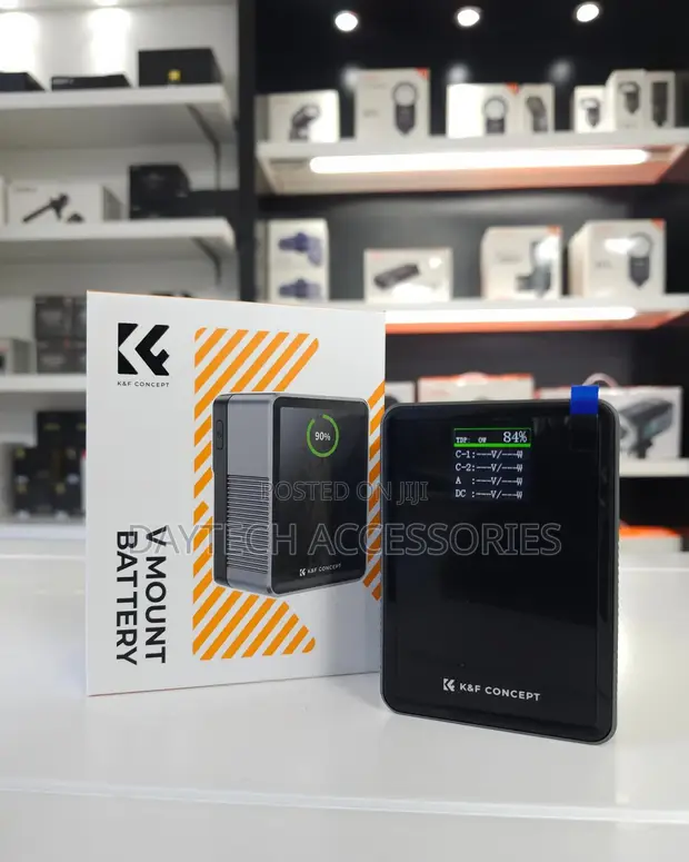 KF-V99 99Wh V-Mount Battery 100W PD Fast Charging (Lime Green) - 1