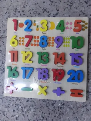 Bodi ya Puzzles ya Mbao ya Kielimu kwa Watoto - Namba 1-20
