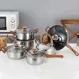 12-Piece Stainless Steel Cookware Set with Kettle - 1