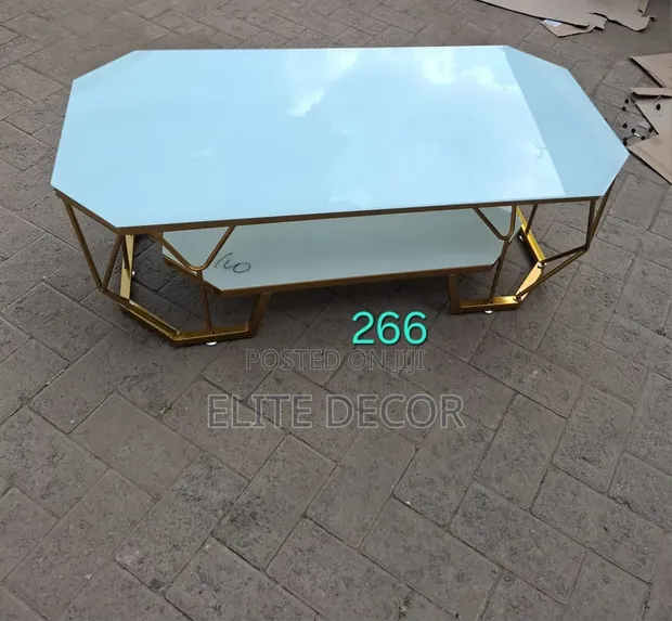 Modern Executive White Top Glass Coffee Table - 1