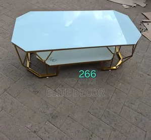 Modern Executive White Top Glass Coffee Table