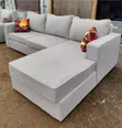 Seti ya Sofa ya Kisasa ya L - Kitambaa cha Kijivu - 3