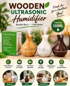 Humidifier/Diffuser ya Mbao 200ml