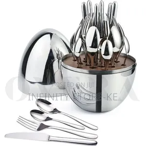 36-Piece Executive Egg-Shaped Cutlery Set - Stainless Steel