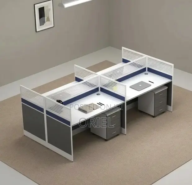 4-Seater Spacious Staff Workstation Desk - 1