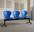 Benchi la Plastiki la Bluu Linalounganishwa 3 - 3