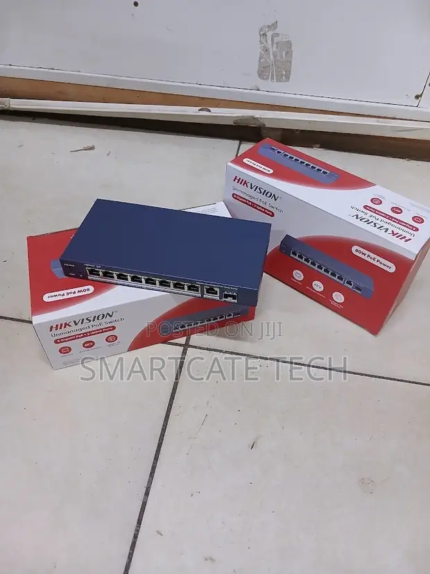 Hikvision DS-3E0510P-E/M 8 Port Gigabit PoE Switch - 1